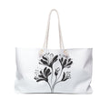 Monochrome Black Floral Weekender Bag
