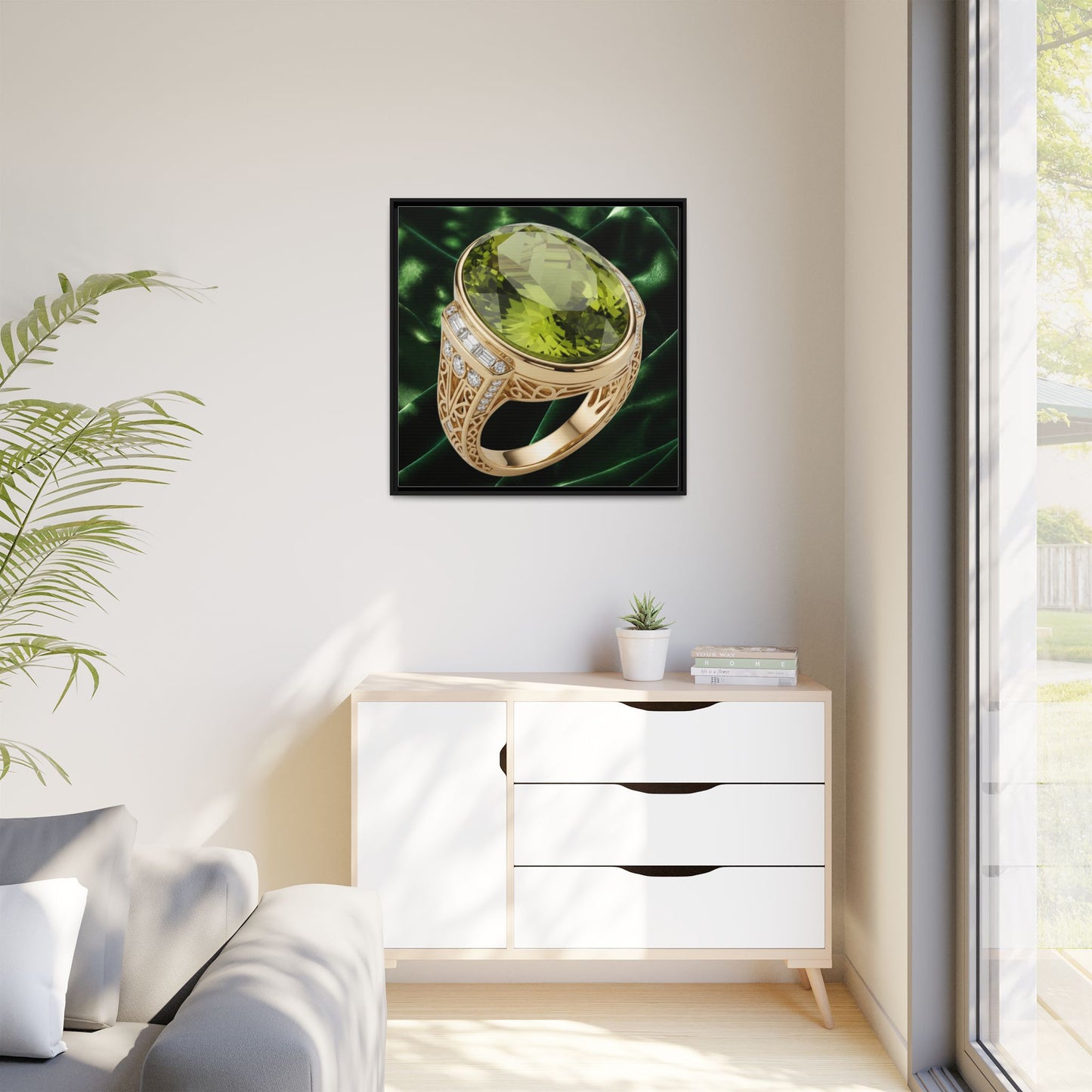 Peridot Verdant Glow Ring Canvas