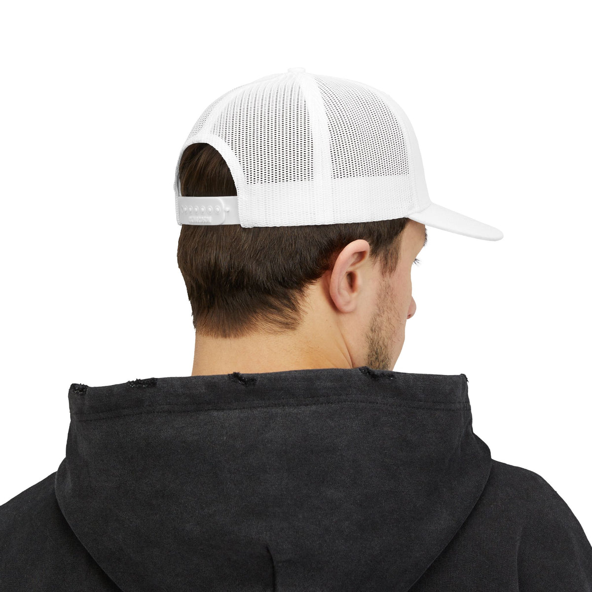 Interlink Logo Cotton-Blend Mesh Trucker Cap
