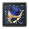 Faceted Sapphire Jewellery Framed Canvas