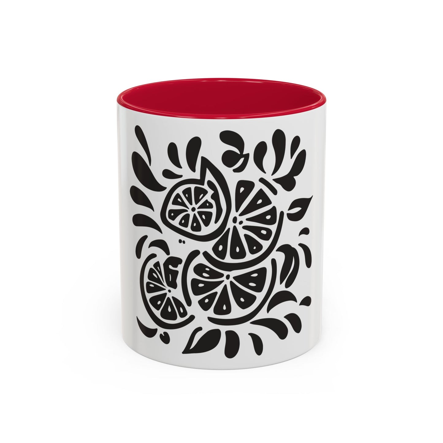 Monochrome Citrus Accent Mug