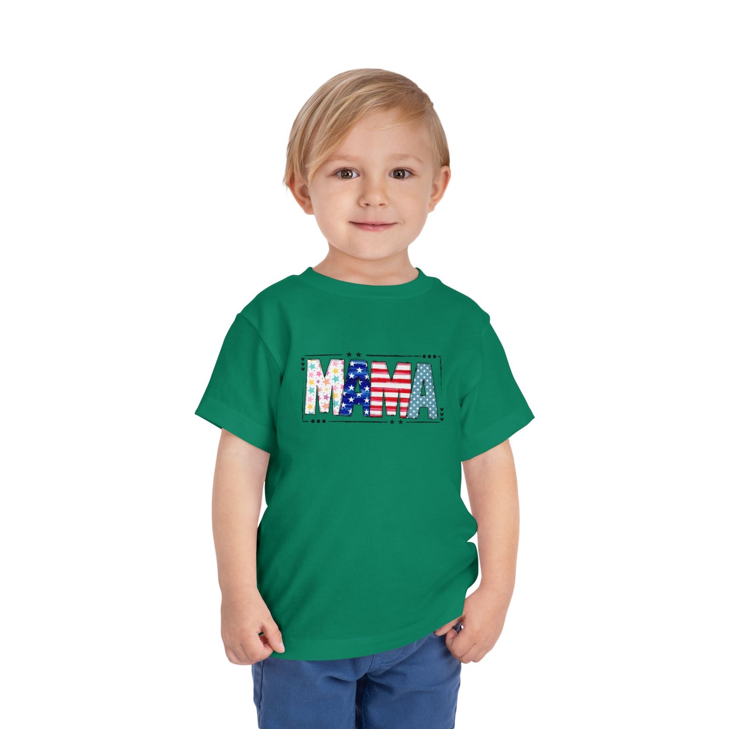 Toddler MAMA Patchwork Stars & Stripes T-Shirt