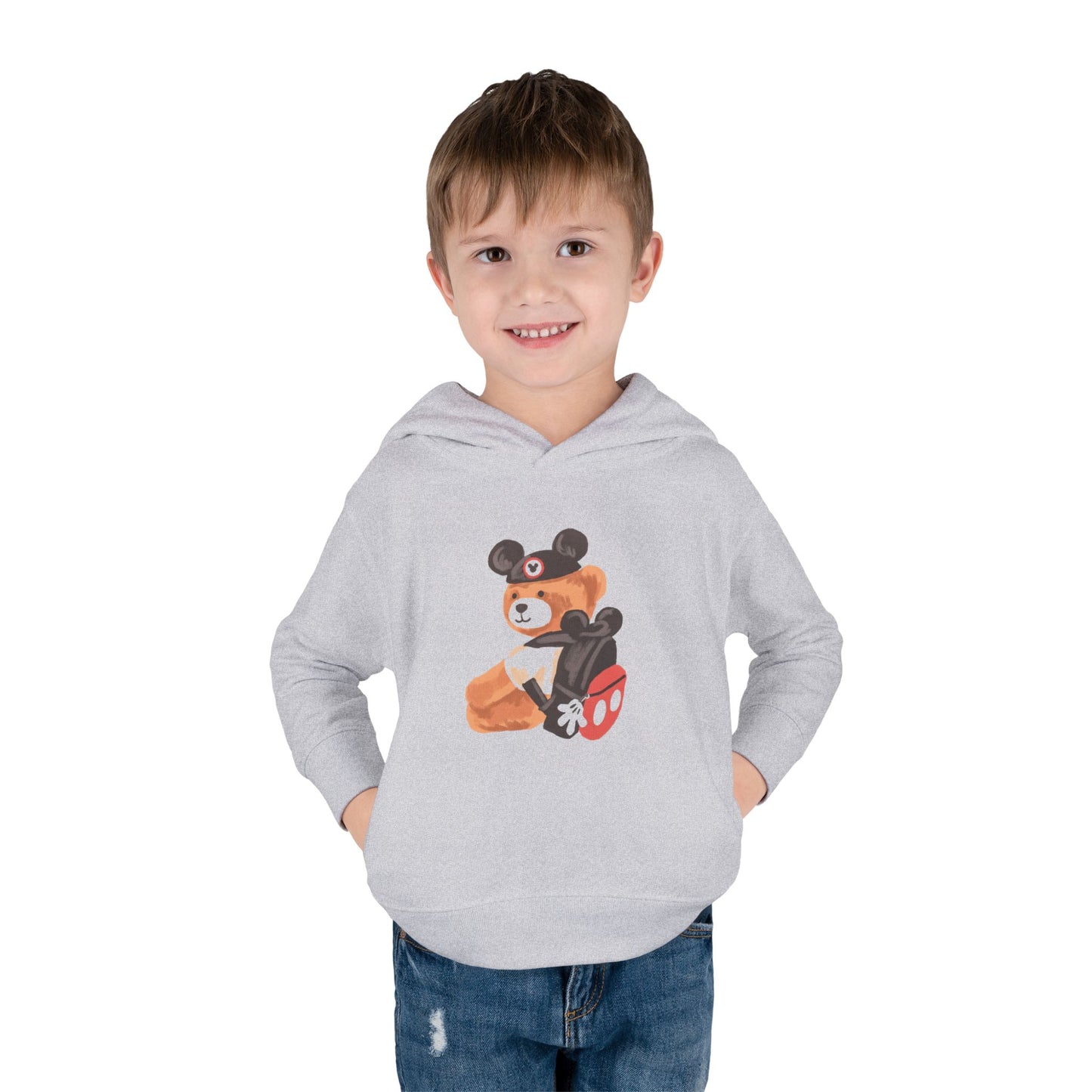 Playful Teddy Bear Toddler Pullover Hoodie