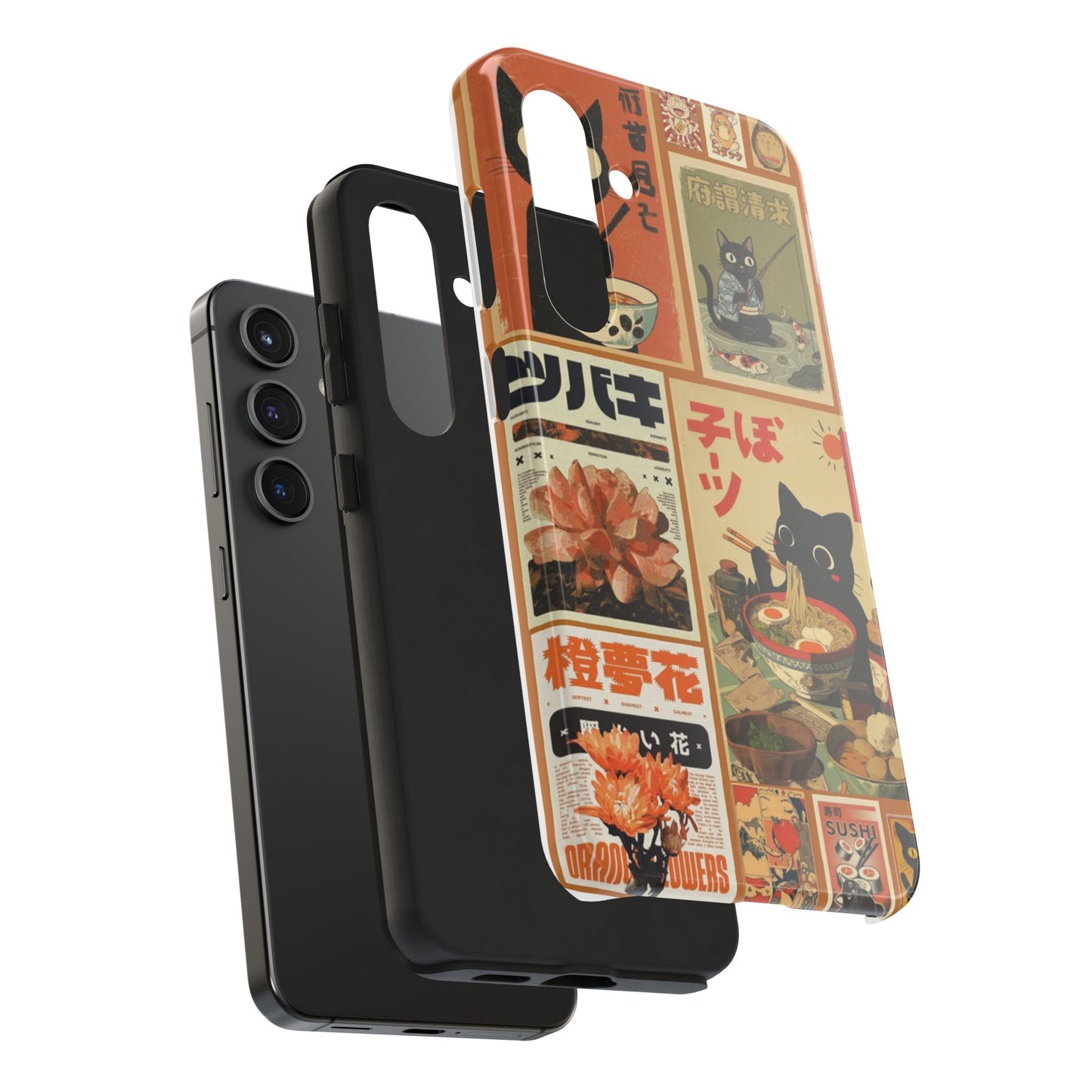 Retro Cat Collage Samsung Phone Case