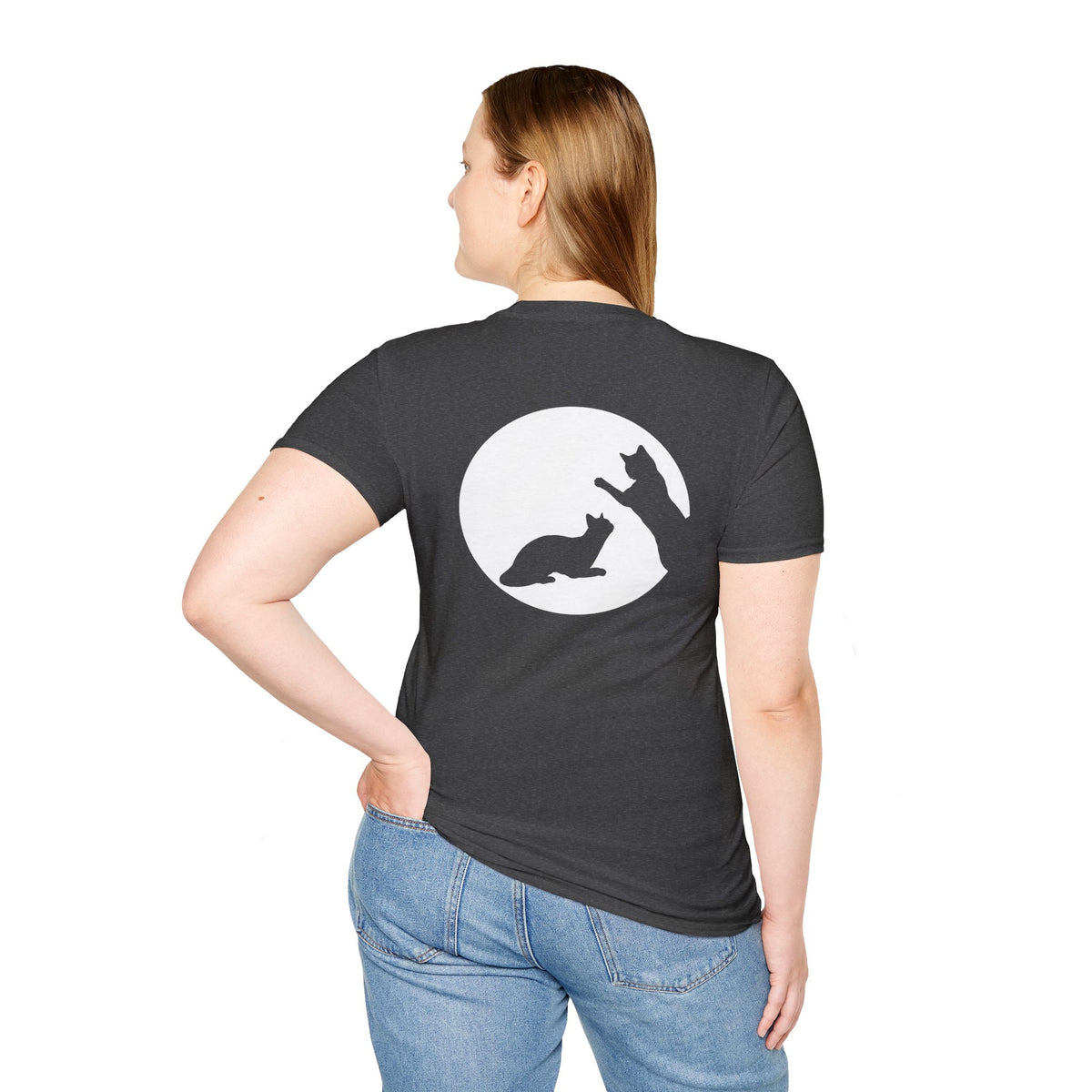 Two Cats Moon Silhouette Women’s Tee
