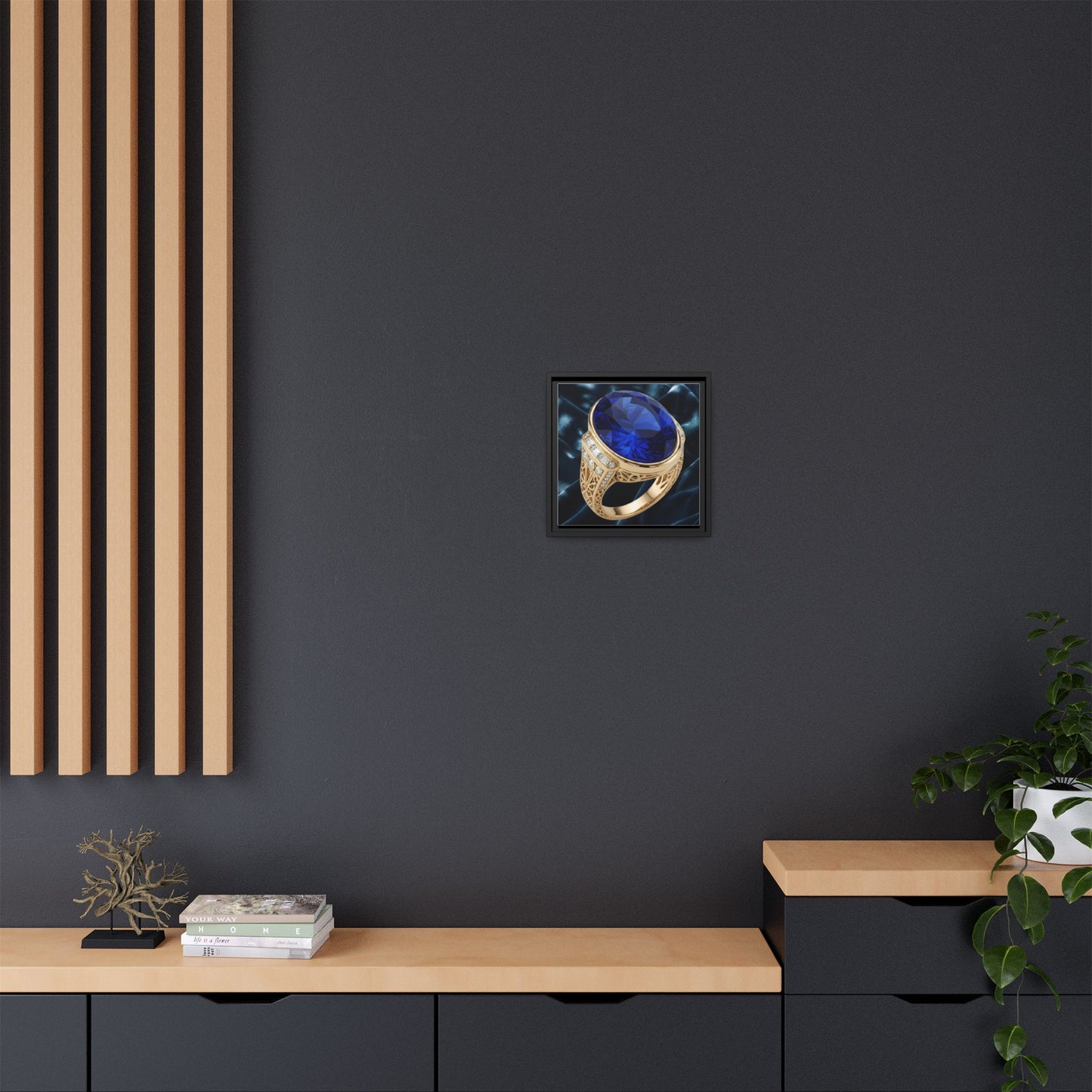 Midnight Sapphire Velvet Canvas