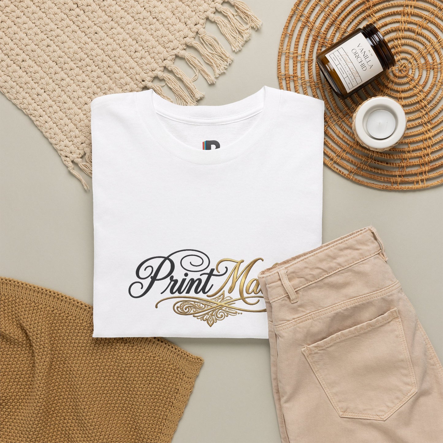 Decorative Cursive PrintMall Men’s Tee
