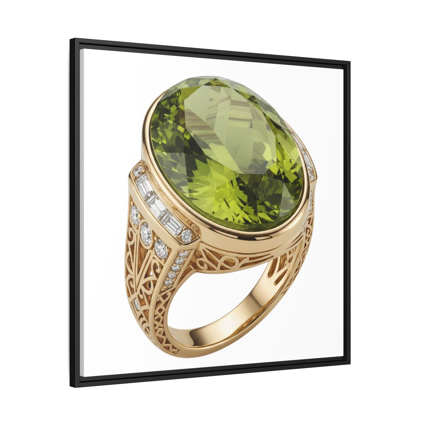 Verdant Oval Peridot Wall Art