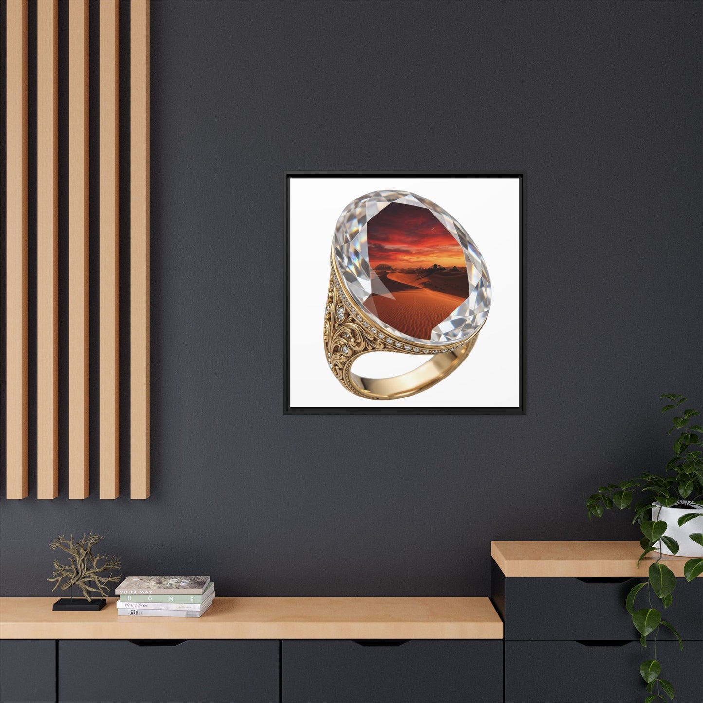 Crimson Horizon Signet Canvas