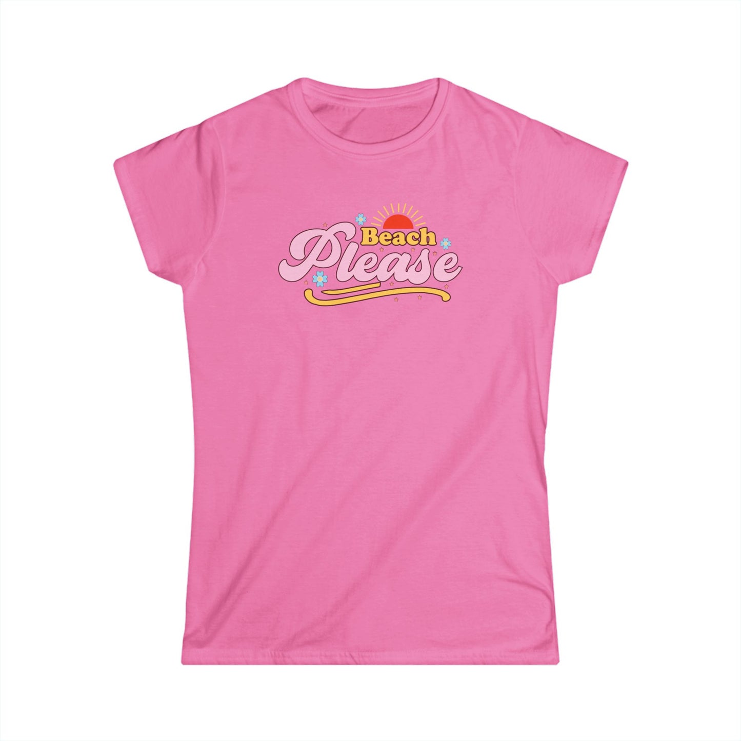 Beach Please Retro Sunset Tee