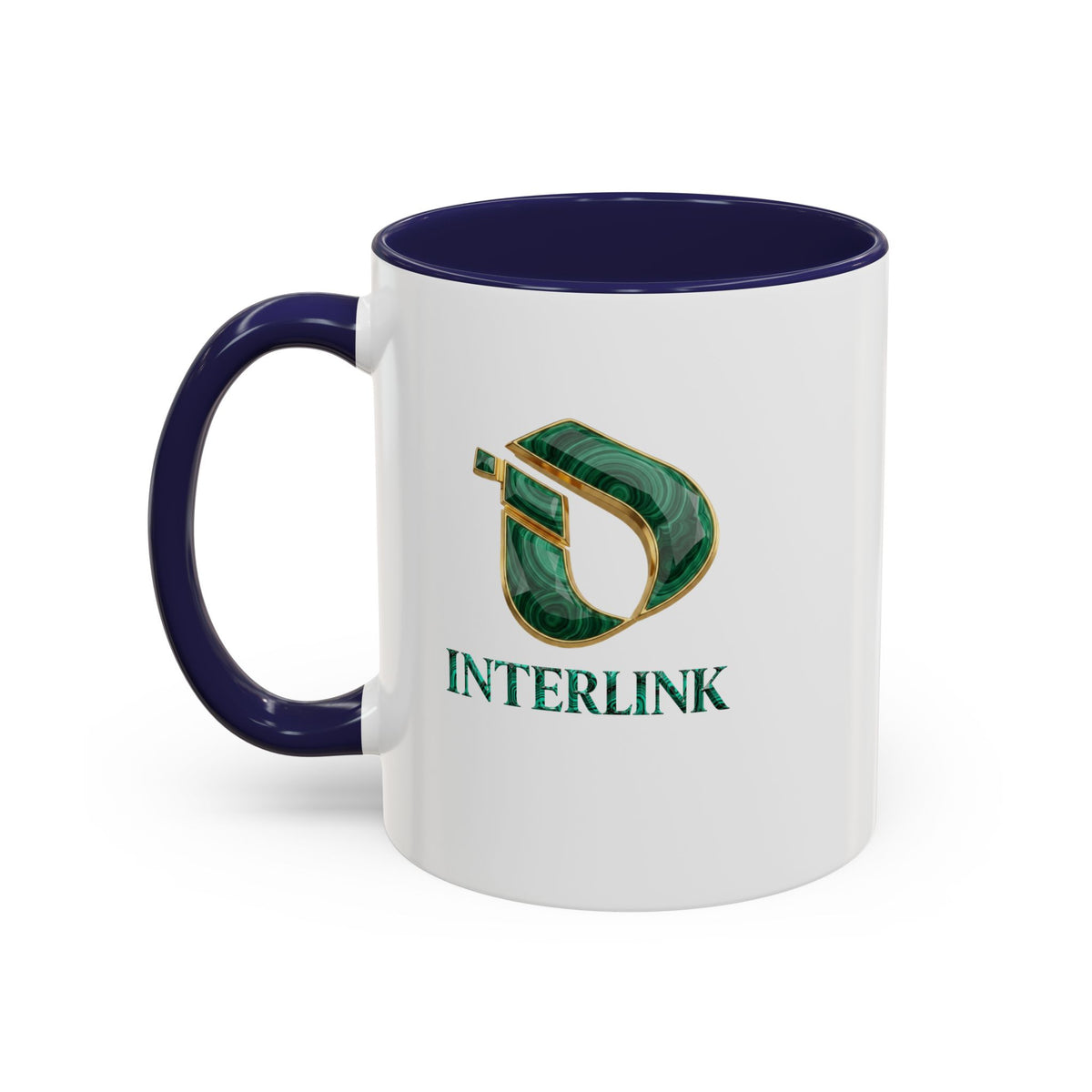 Malachite Vein Interlink Two-Tone Ceramic Mug