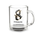 Dark Onyx Interlink 10oz Clear Glass Mug