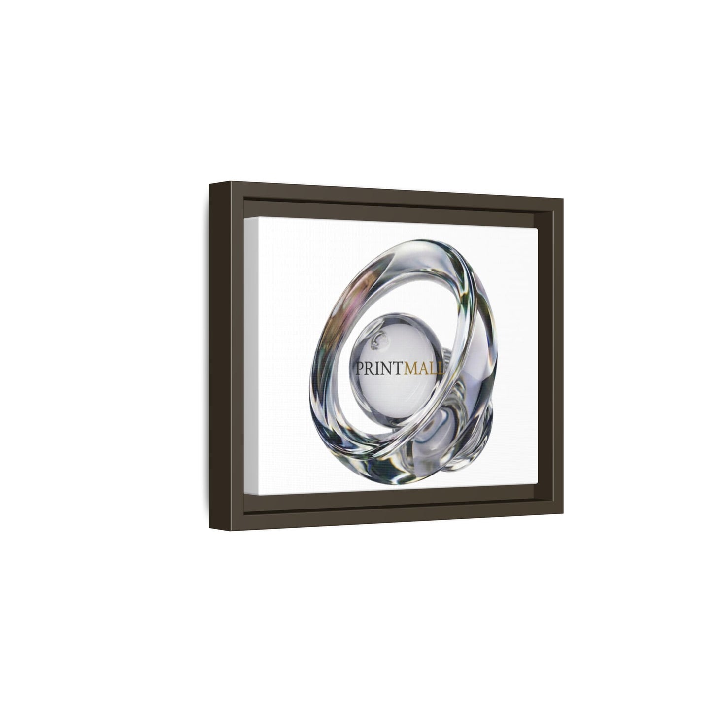 Sculptural Chrome Orbit Canvas