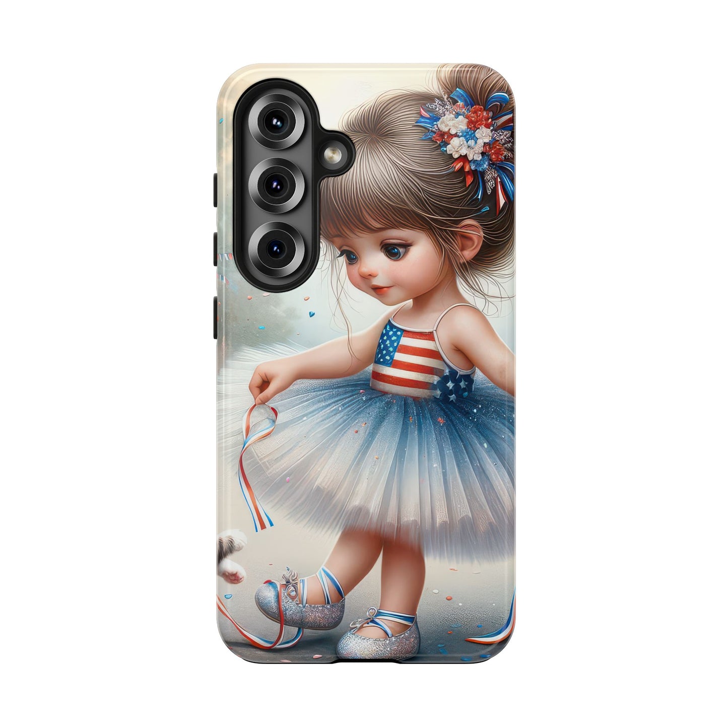 Little Patriot Girl Tough Phone Case