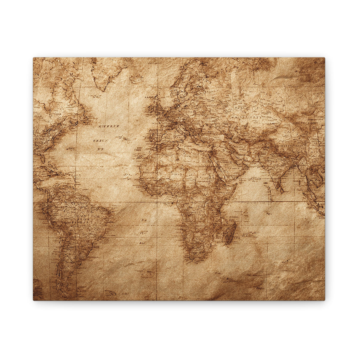 Heritage World Map Canvas Print
