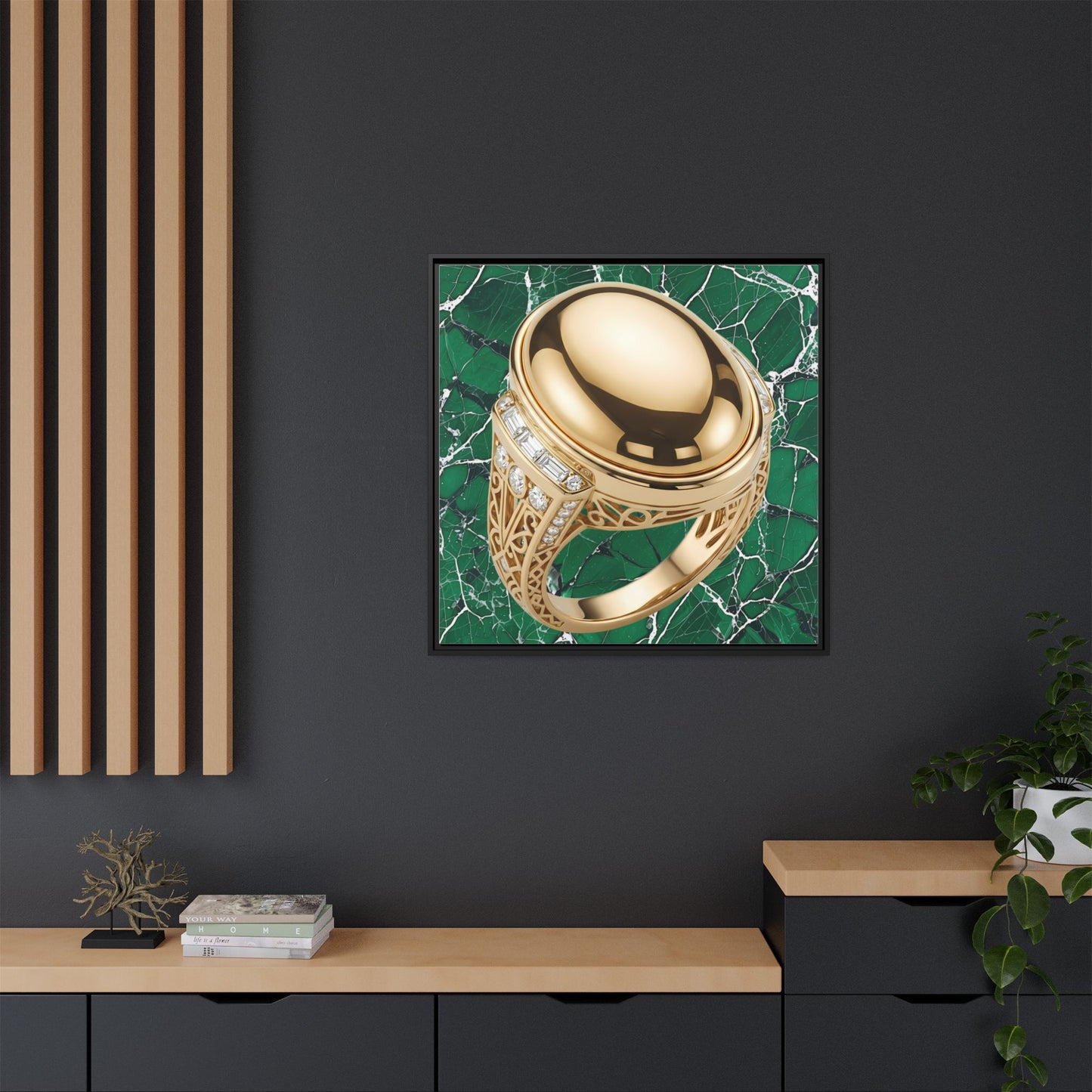 Regal Gold Marble Ring Canvas