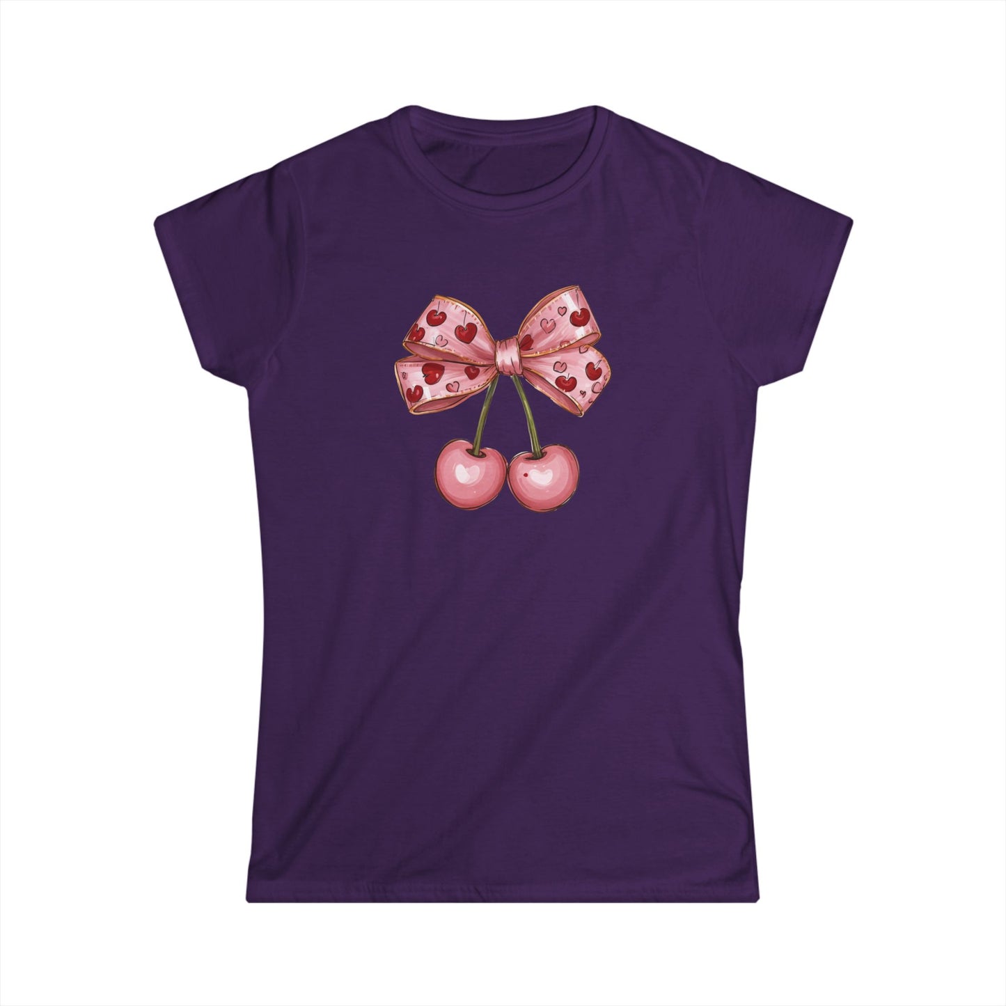 Pink Cherry Bow Graphic Women’s Tee
