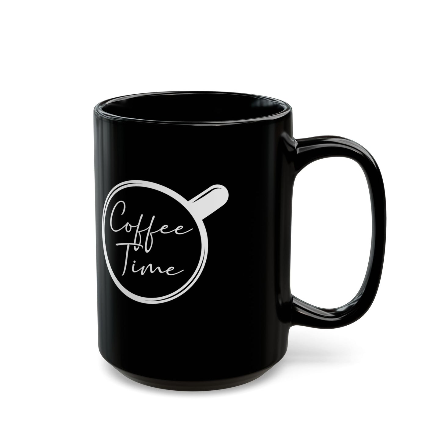 Coffee Time Black Ceramic Mug