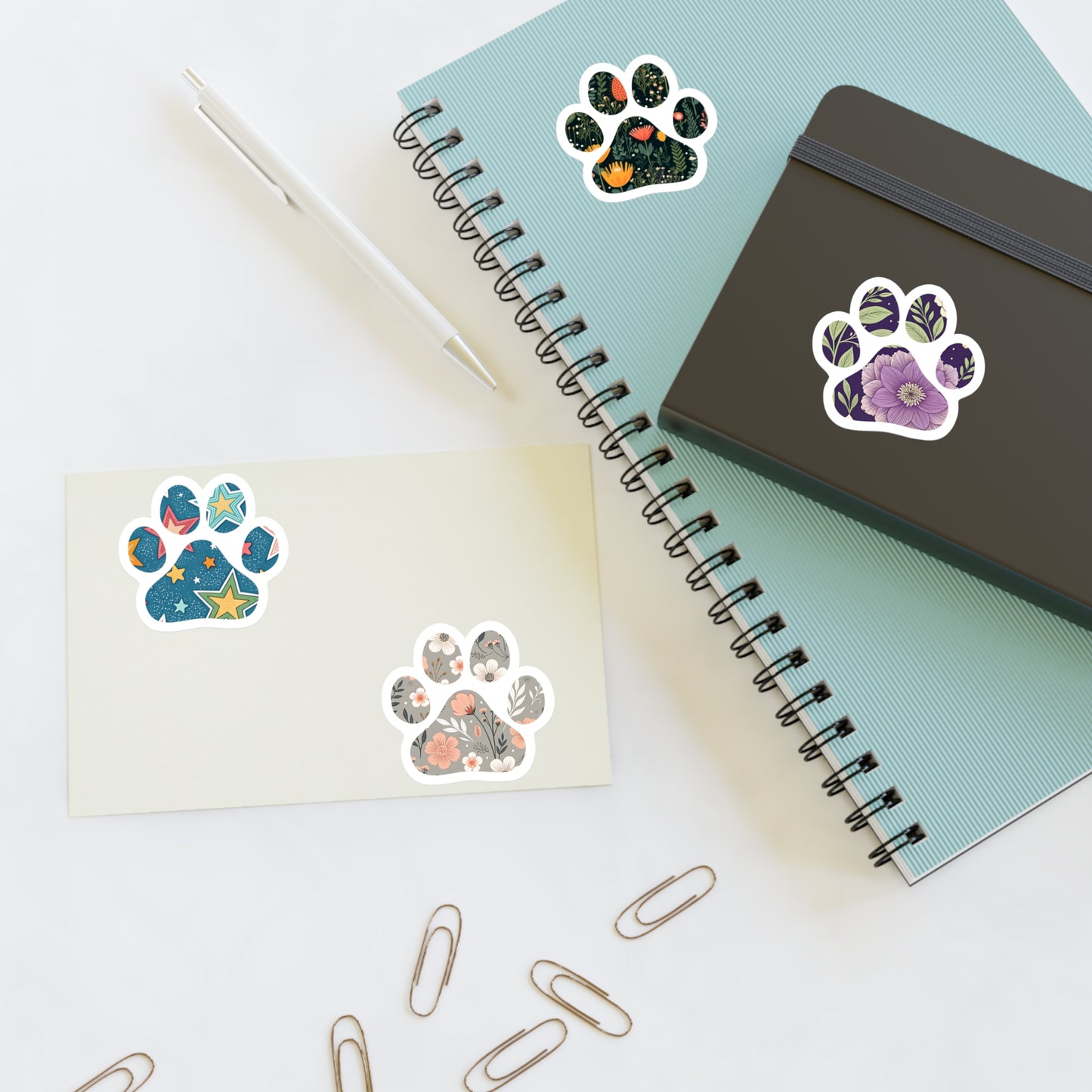 Patterned Paw Sticker Sheet