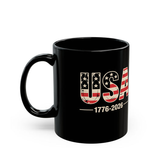 USA 1776-2026 Vintage Flag Mug