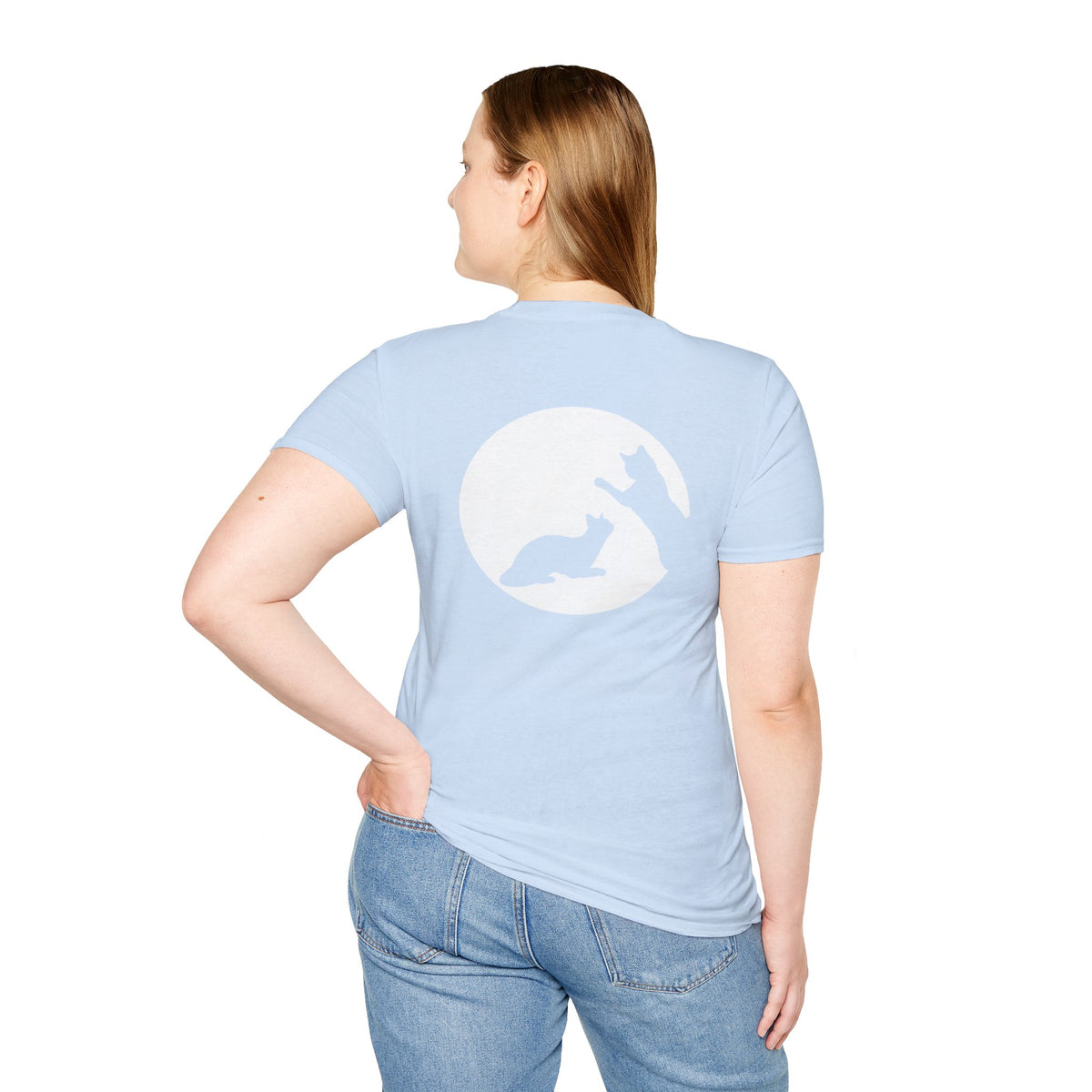 Two Cats Moon Silhouette Women’s Tee