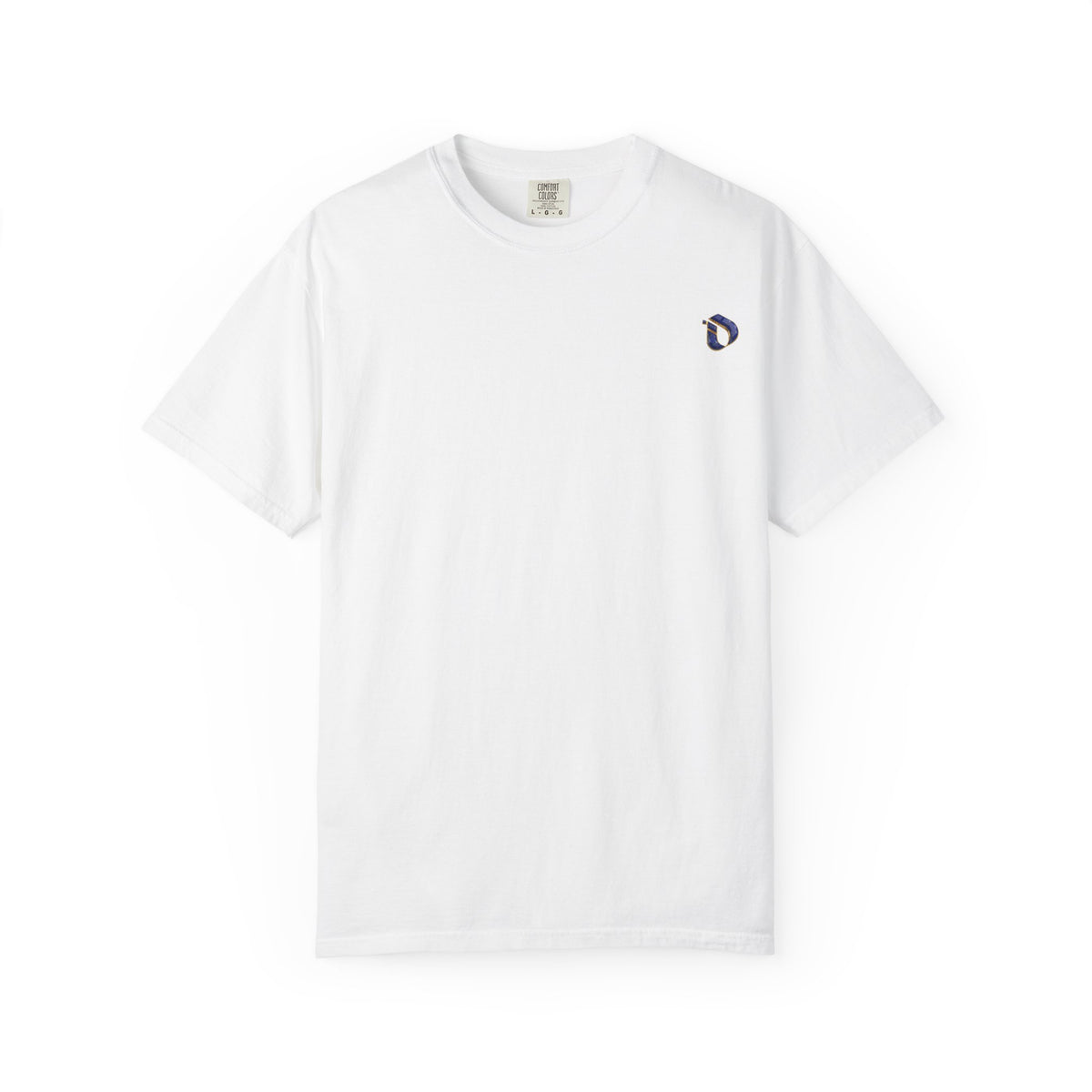 Lapis Lazuli Cobalt Crest Interlink Heavyweight Back Print Tee