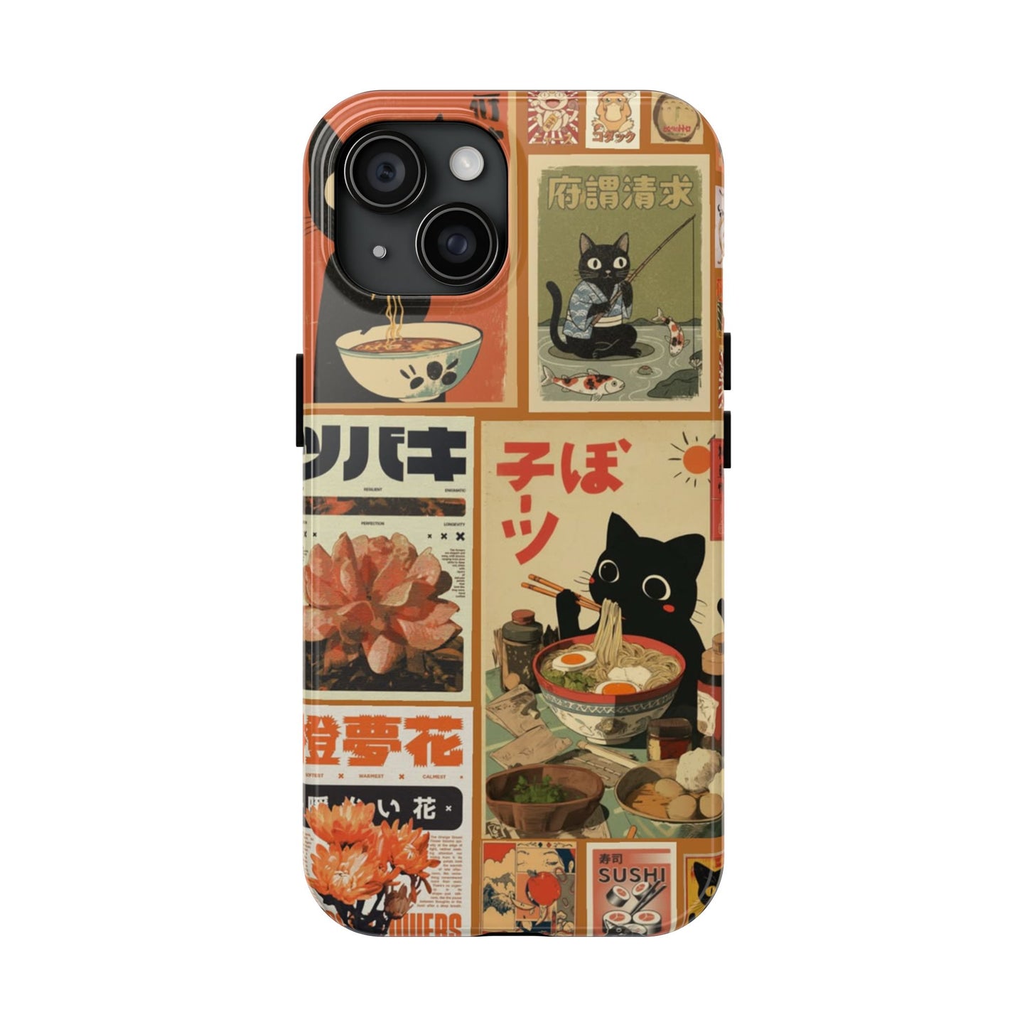 Retro Cat Collage Apple Phone Case