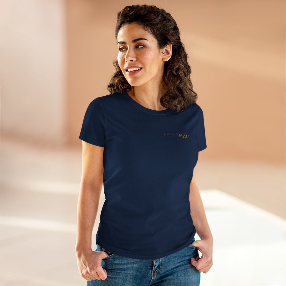 Sakura Blossom & EARTH Calligraphy Back Print Women’s Tee