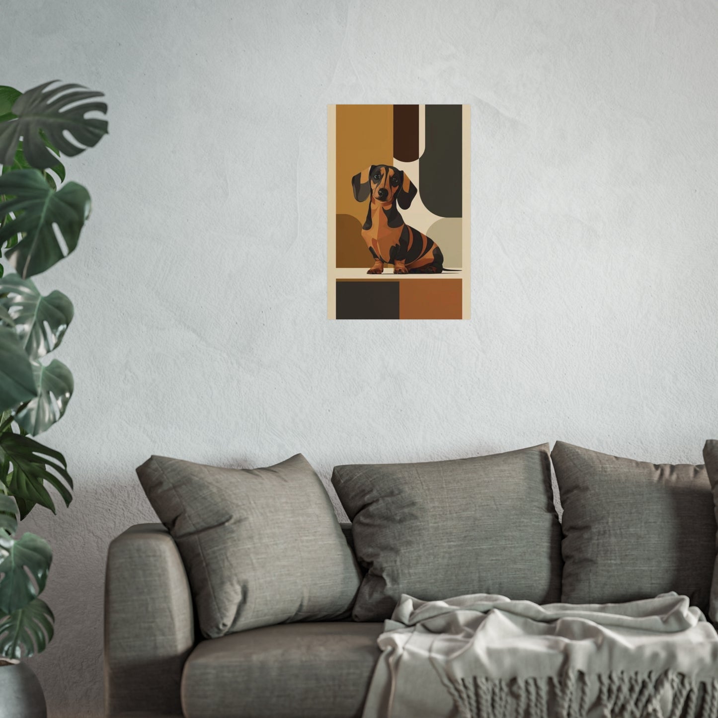 Dachshund Geometry Poster