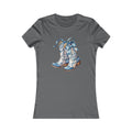 Blue Floral Cowboy Boots Women's Tee
