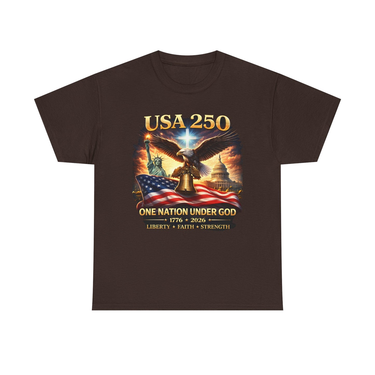 USA 250 Patriotic Tee – One Nation Under God 1776 Shirt