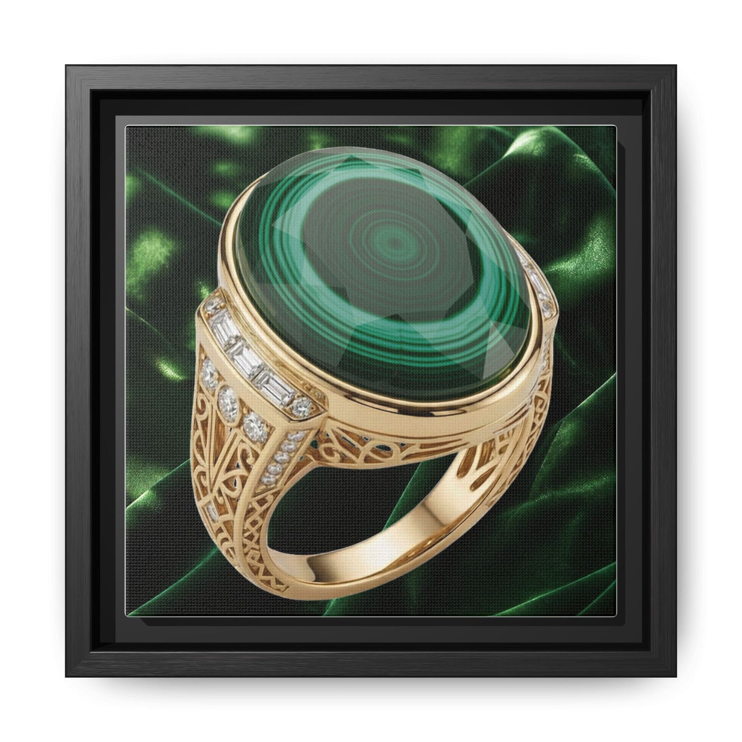 Malachite Oval Tribute Canvas