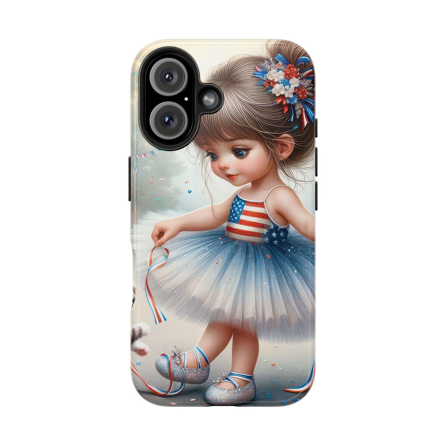 Little Patriot Girl Tough Phone Case