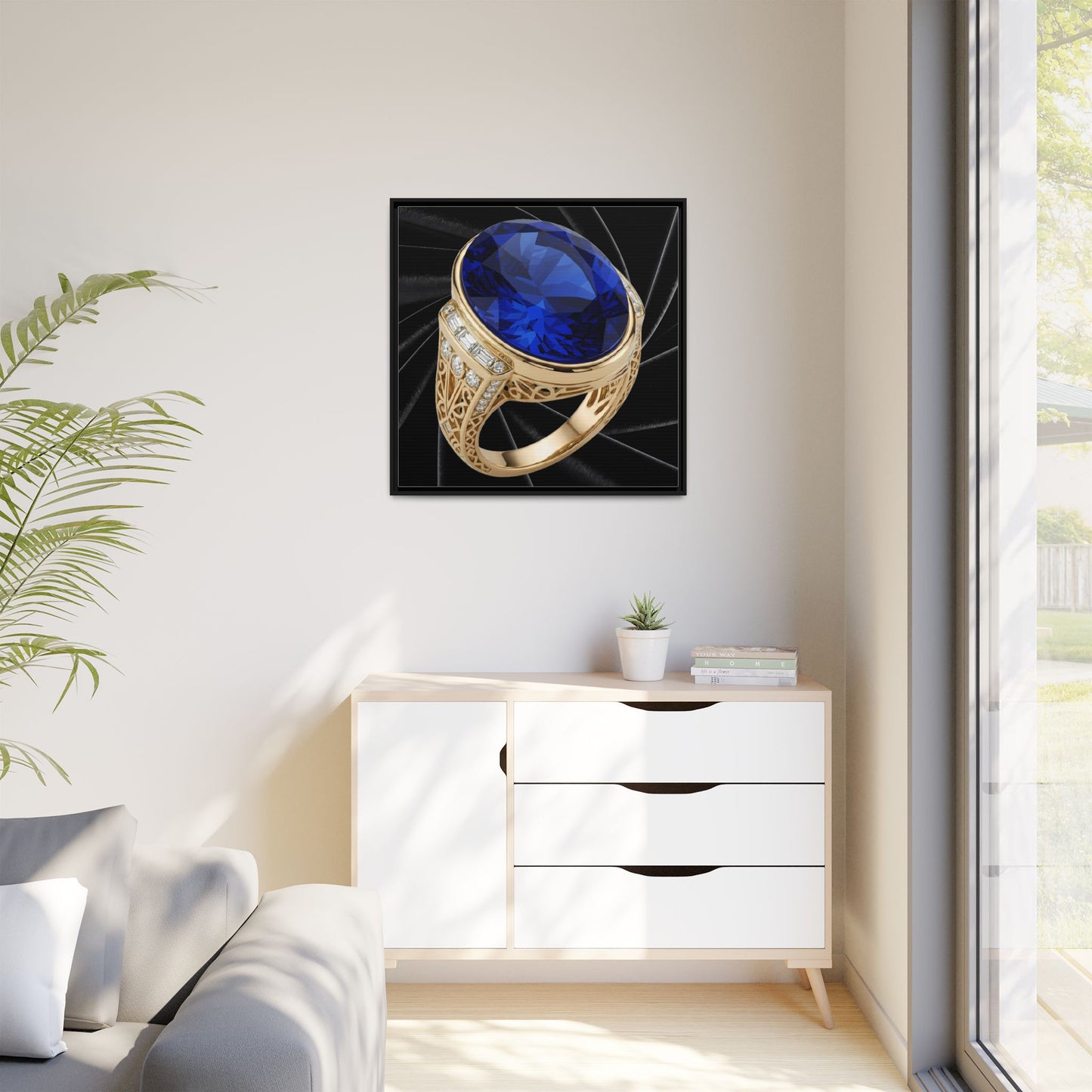 Midnight Sapphire Ring Canvas