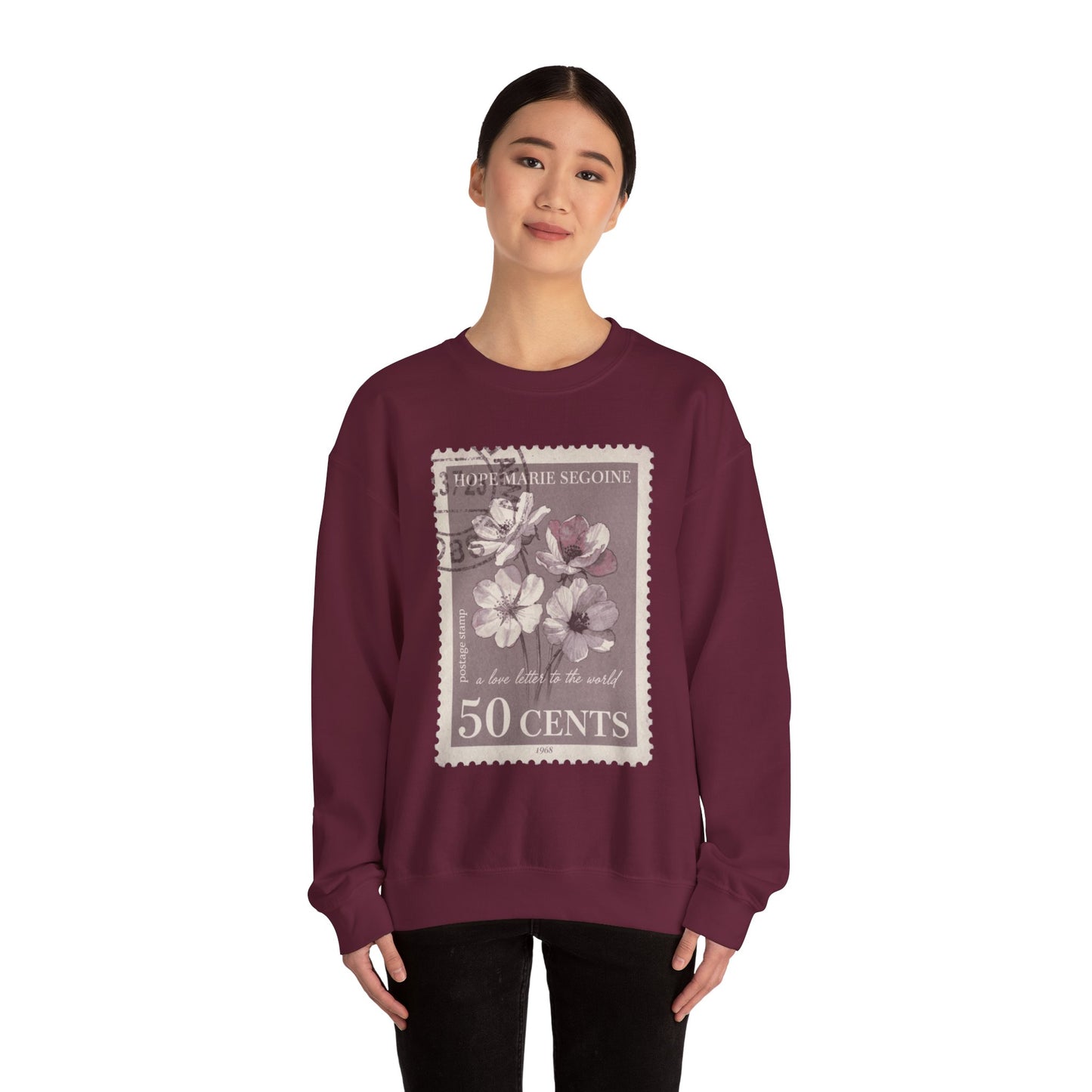 Wildflower Postage Stamp Crewneck
