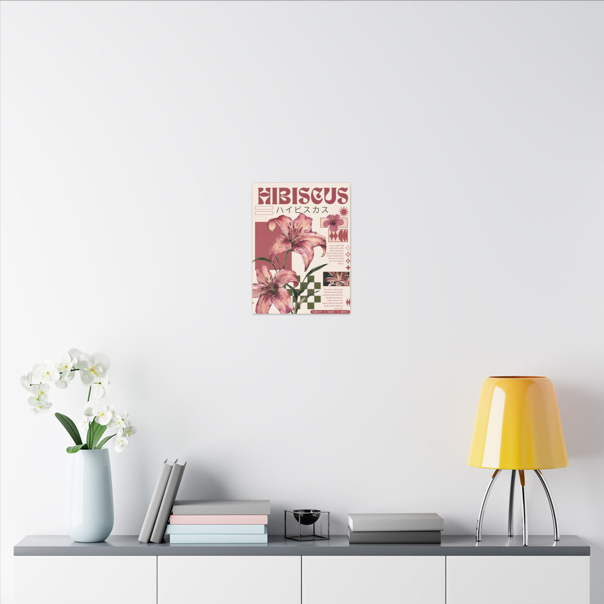 Hibiscus Botanical Matte Canvas Print