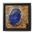 Sapphire Filigree Ring Framed Canvas