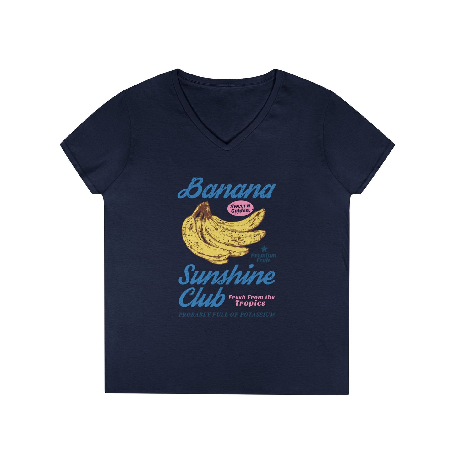Banana Sunshine Club Women's V-Neck Tee