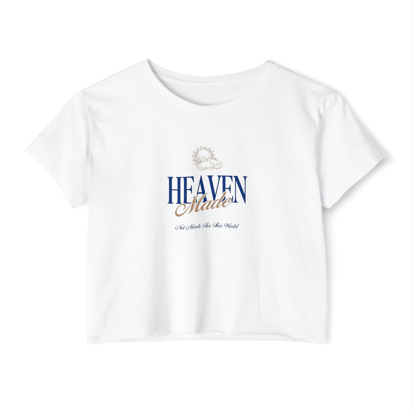 Heaven Made Angel Typography Boxy Tee