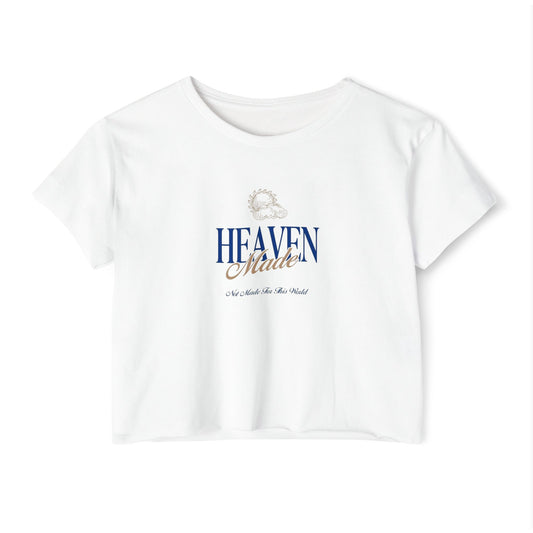 Heaven Made Angel Typography Boxy Tee