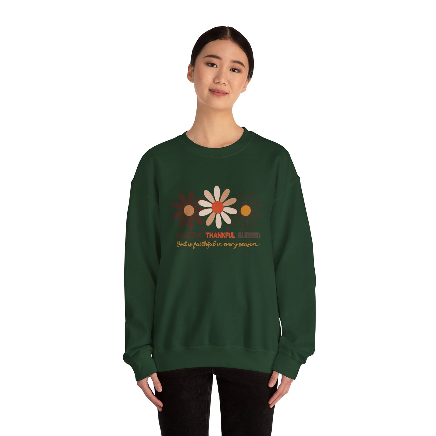 Grateful Thankful Blessed Women's Crewneck Sweatshirt