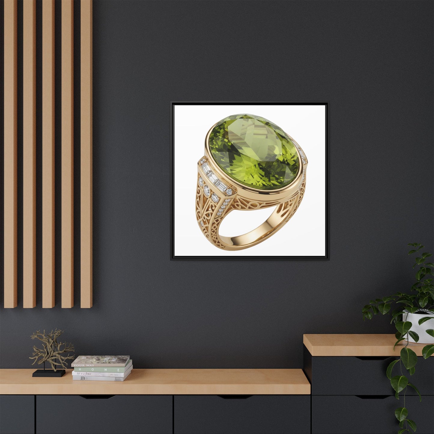 Verdant Oval Peridot Wall Art
