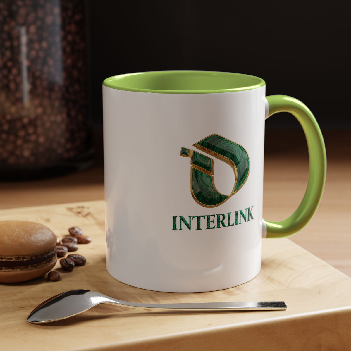 Malachite Vein Interlink Two-Tone Ceramic Mug