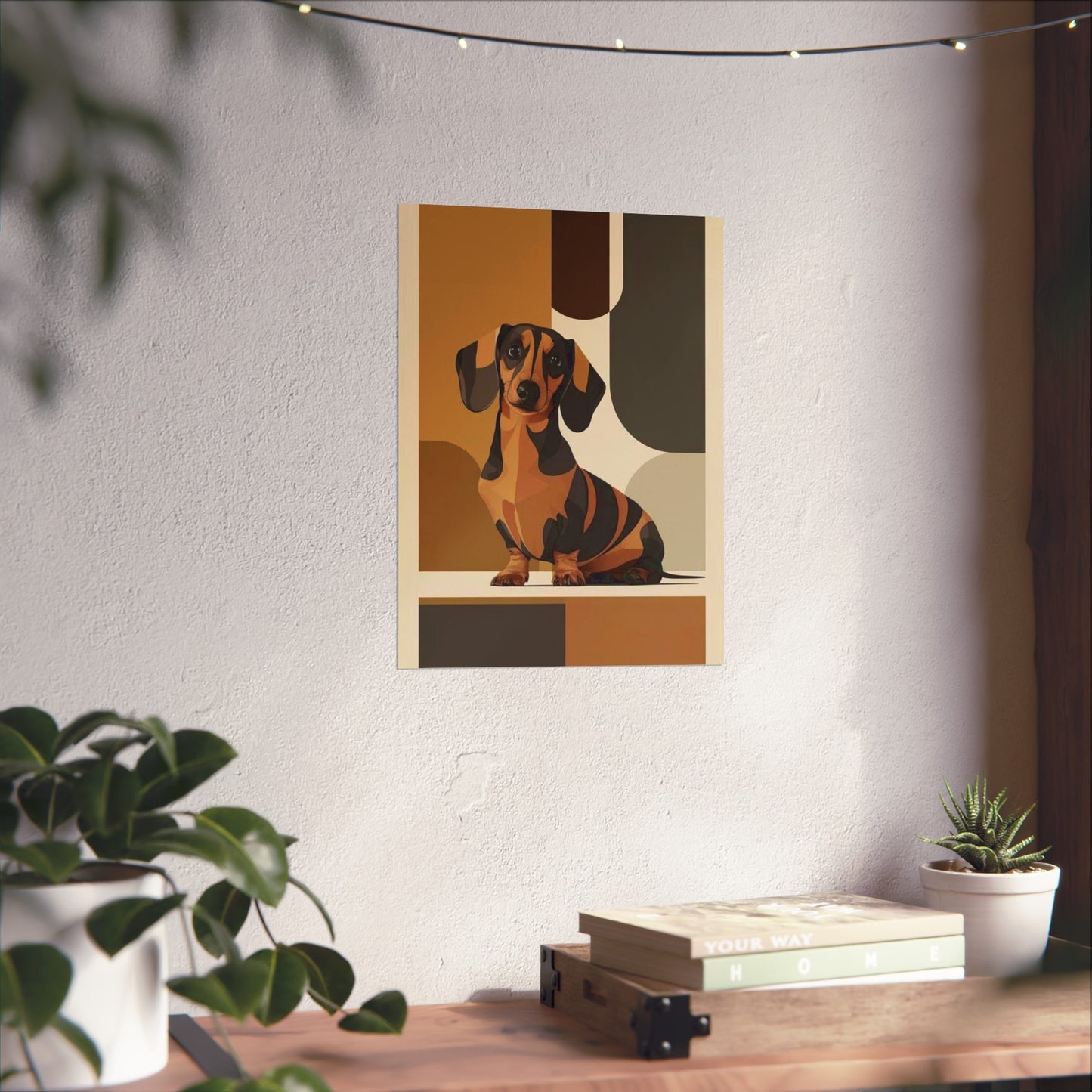 Dachshund Geometry Poster