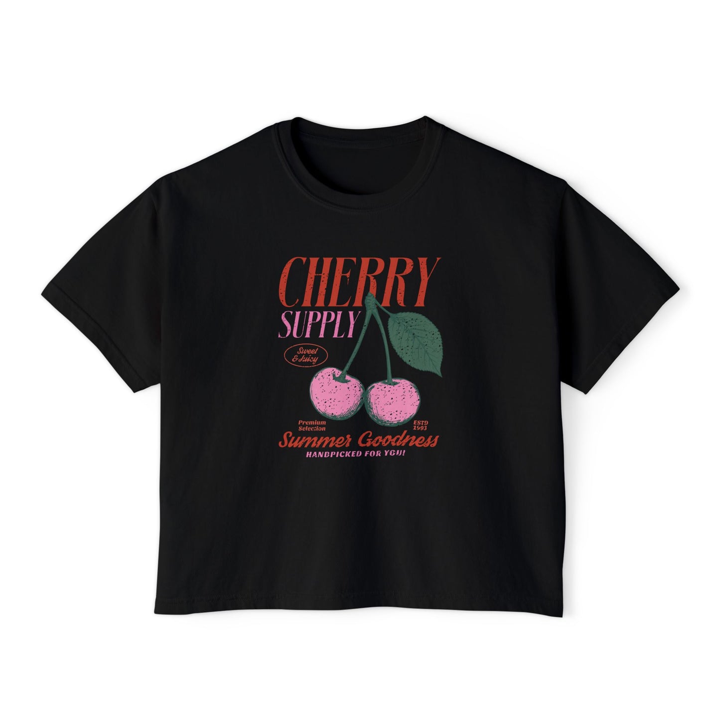 Cherry Graphic Women's Boxy Tee