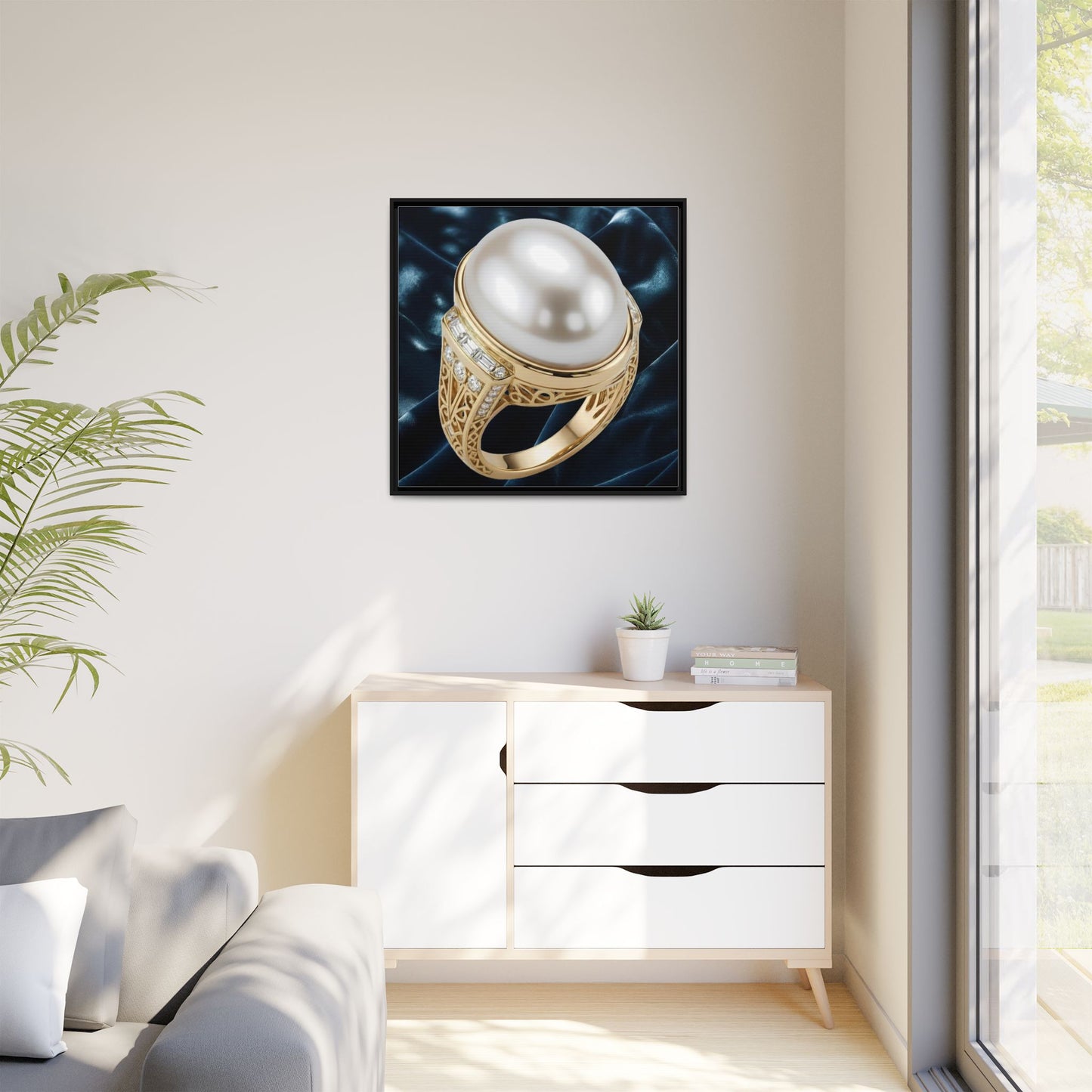 Ivory Pearl Statement Canvas