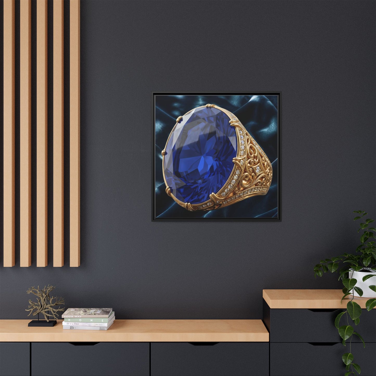 Midnight Sapphire Ring Canvas
