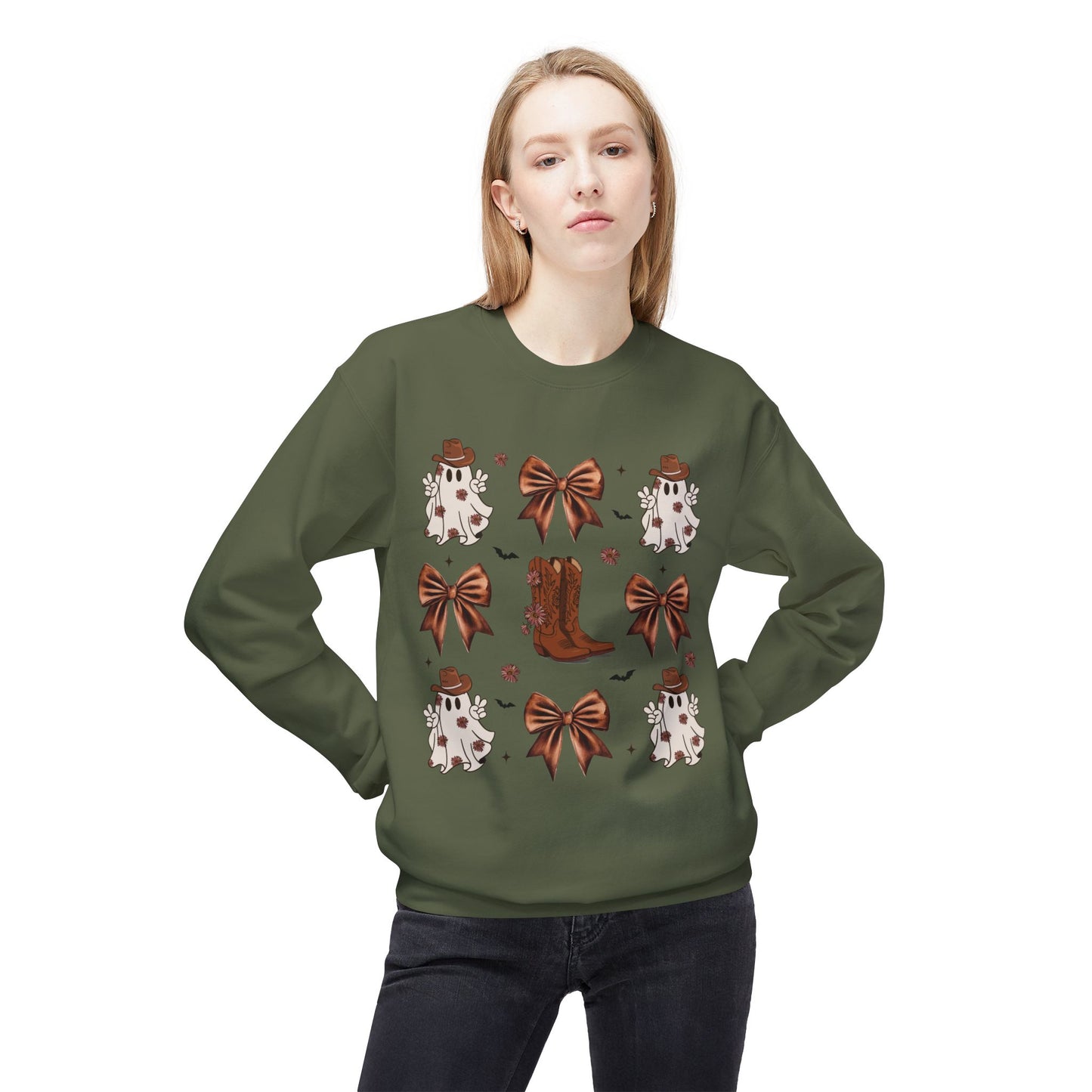 Autumn Floral Graphic Women's Crewneck Sweatshirt