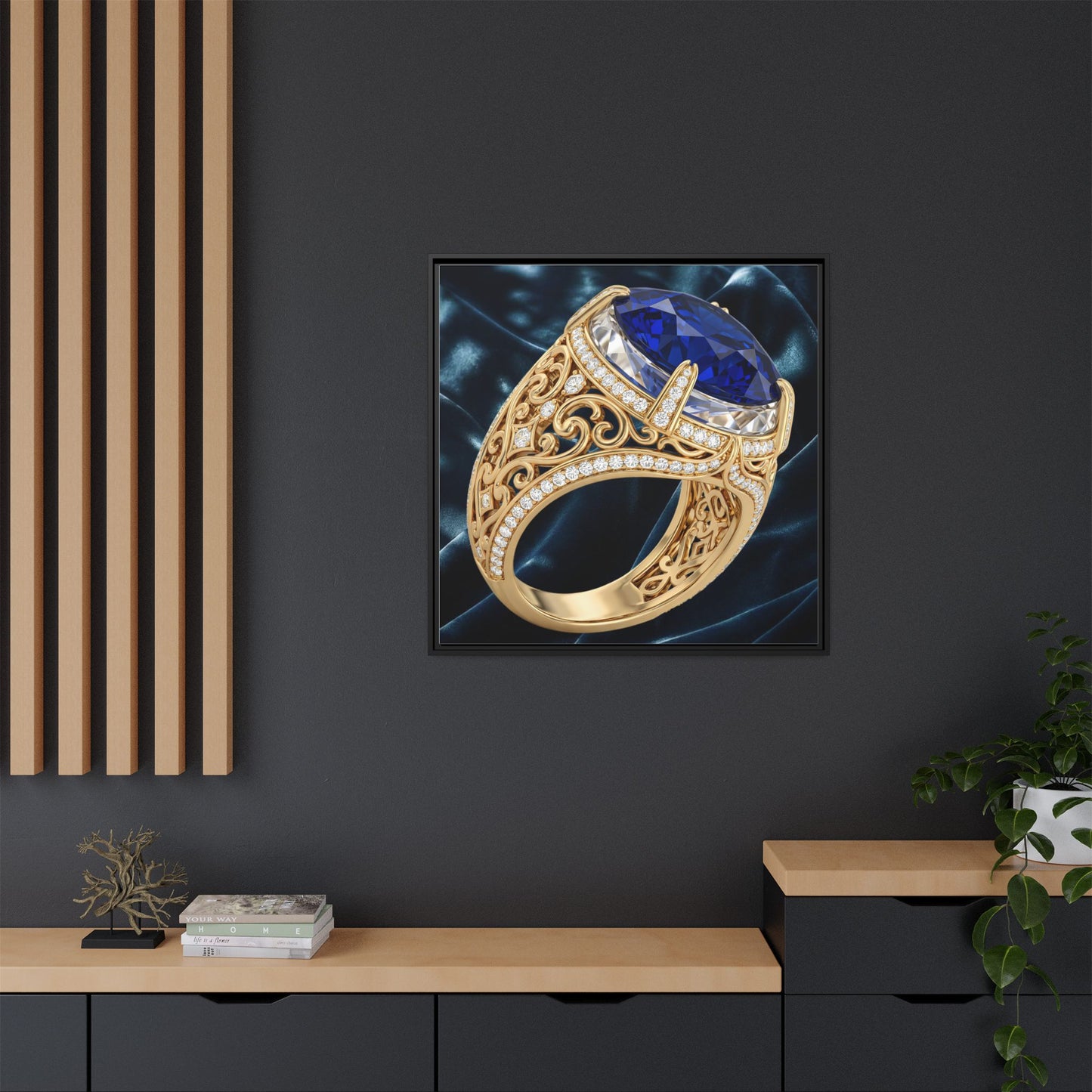 Midnight Sapphire Filigree Ring Canvas