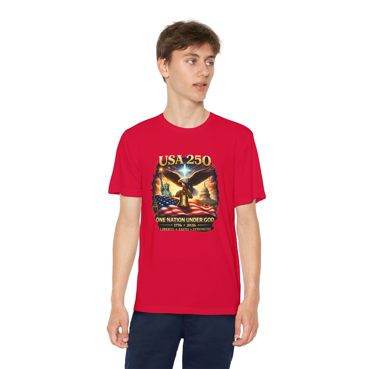 USA 250 Youth Patriotic Graphic Tee